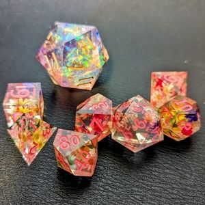 Custom D&D Dice Set With Bonus Jumbo D20